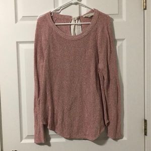 LOFT Sweaters - Loft Bow Back Pink Sweater LOFT Sweaters - Loft Bow Back Pink Sweater